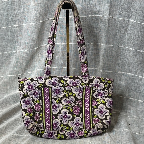 Vera Bradley Plum Petals Designer Little Betsy Bag PRELOVED w/callouts Fall 2011 - Picture 2 of 13